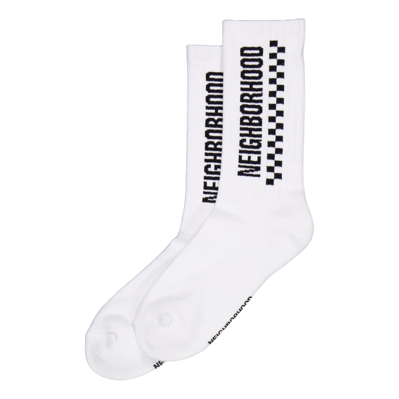 Ci Checker Socks White