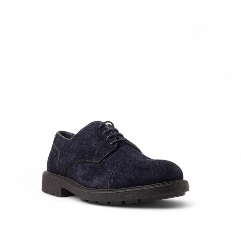Men Navy Chamois Shoes #4645
