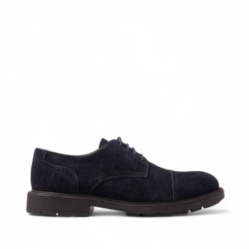 Men Navy Chamois Shoes #4645
