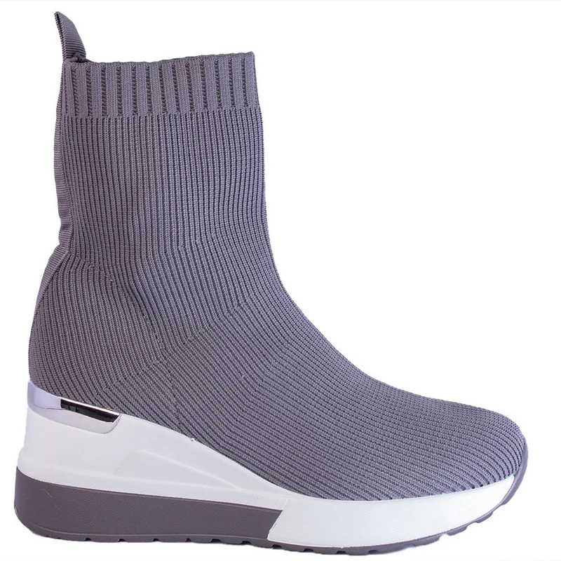Europeon Union Women Grey Cloth Half Boot #2508