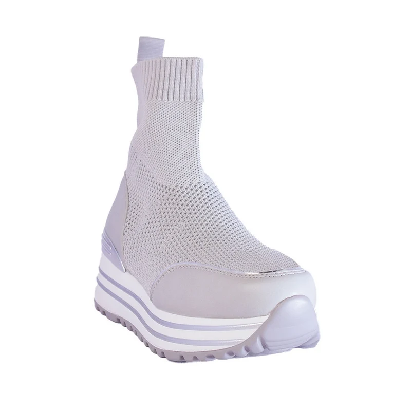 Europeon Union Women Grey Cloth Half Boot #2505