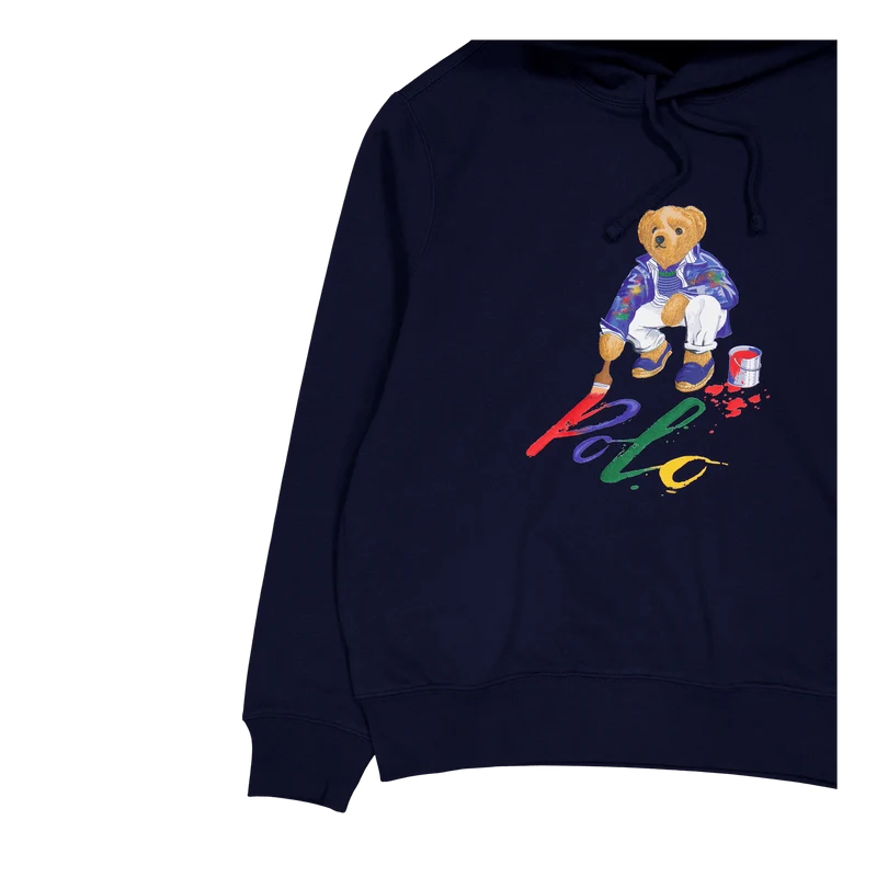 Polo Bear Fleece Hoodie Cruise Navy Paint Bear