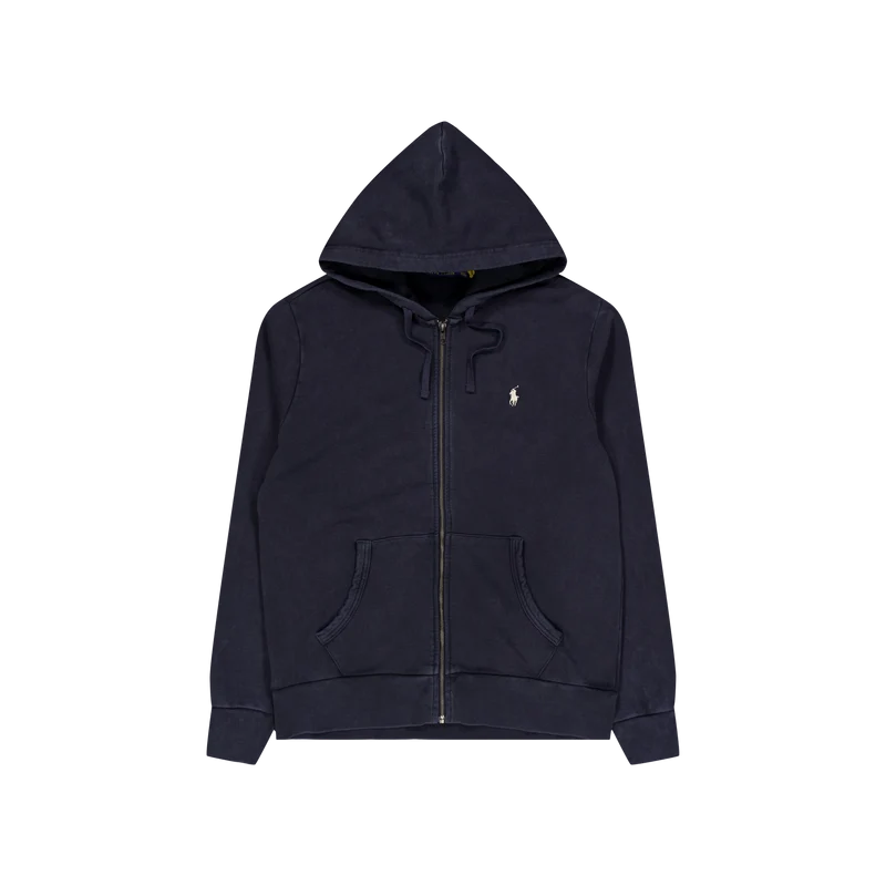 Loopback Terry Full-Zip Hoodie Faded Black Canvas