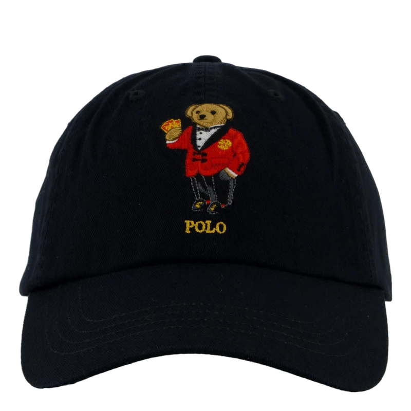 Lunar New Year Polo Bear Ball Cap Polo Black