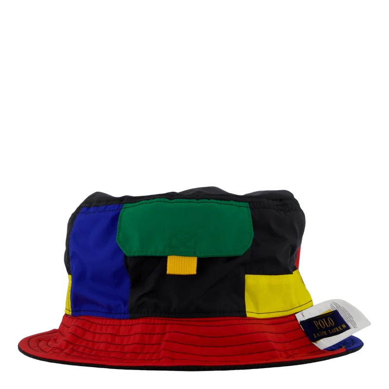 Reversible Color-Blocked Bucket Hat Sapphire Star / Polo Black
