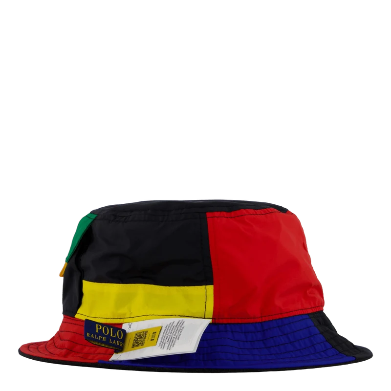 Reversible Color-Blocked Bucket Hat Sapphire Star / Polo Black