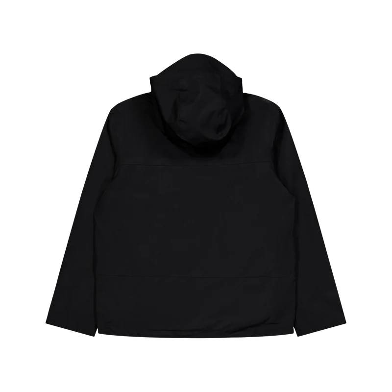 Water-Resistant Hooded Jacket Polo Black