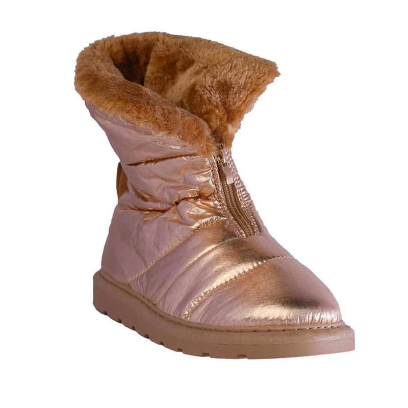 Europeon Union Women Rose Leather Half Boot #2475