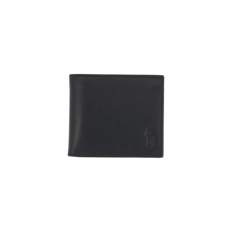 Signature Pony Leather Wallet Black / White
