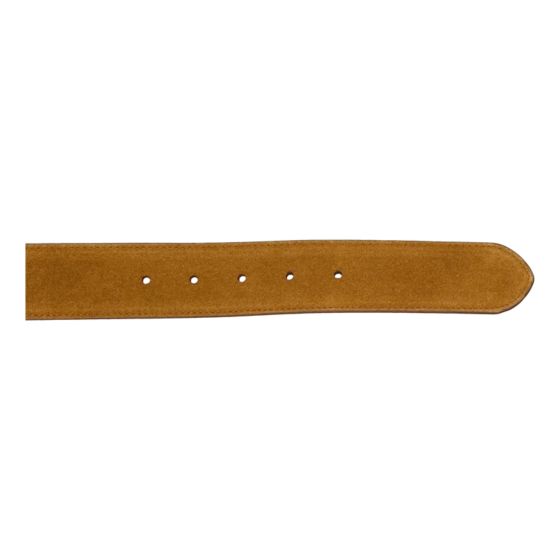 Signature Pony Suede Belt Tan