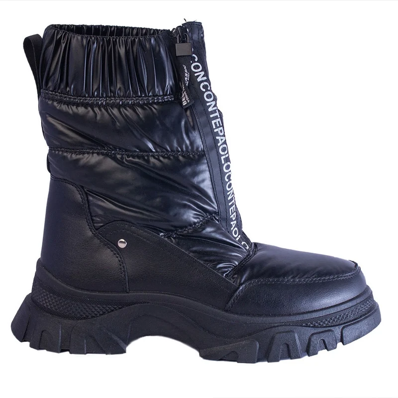 Europeon Union Women Black Water Proof Half Boot #2418