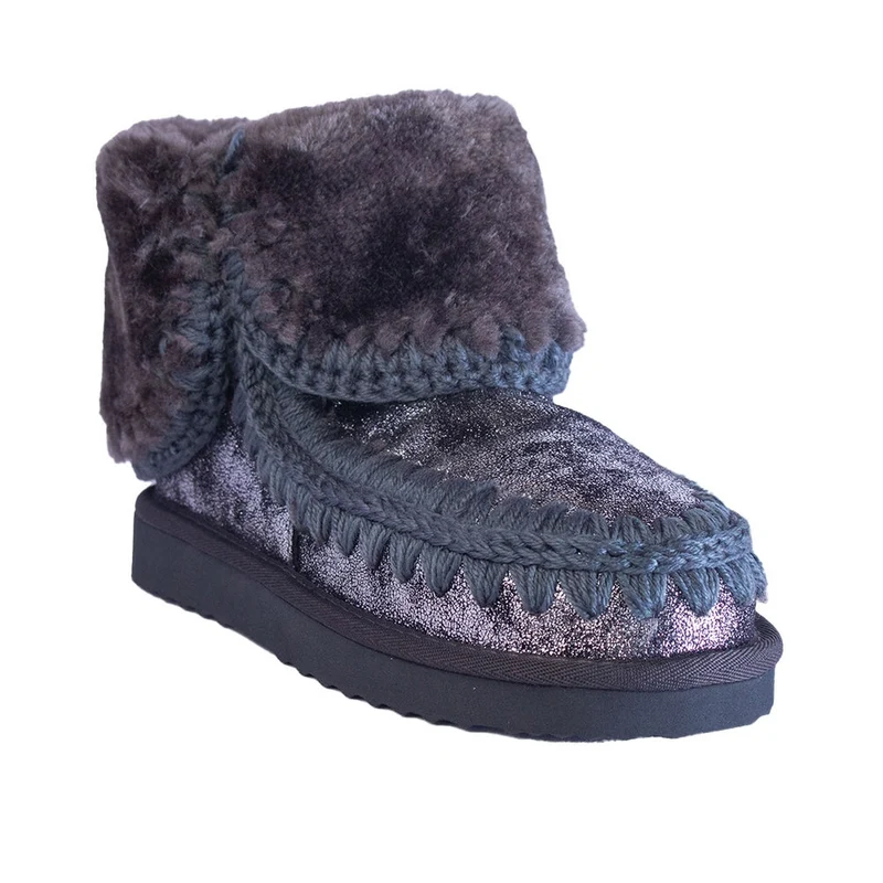 Europeon Union Women Grey Chamois Half Boot #2411