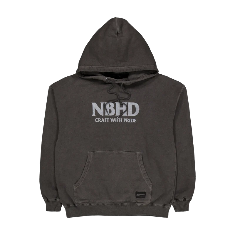 Pigment Dyed Sweatparka Ls Black
