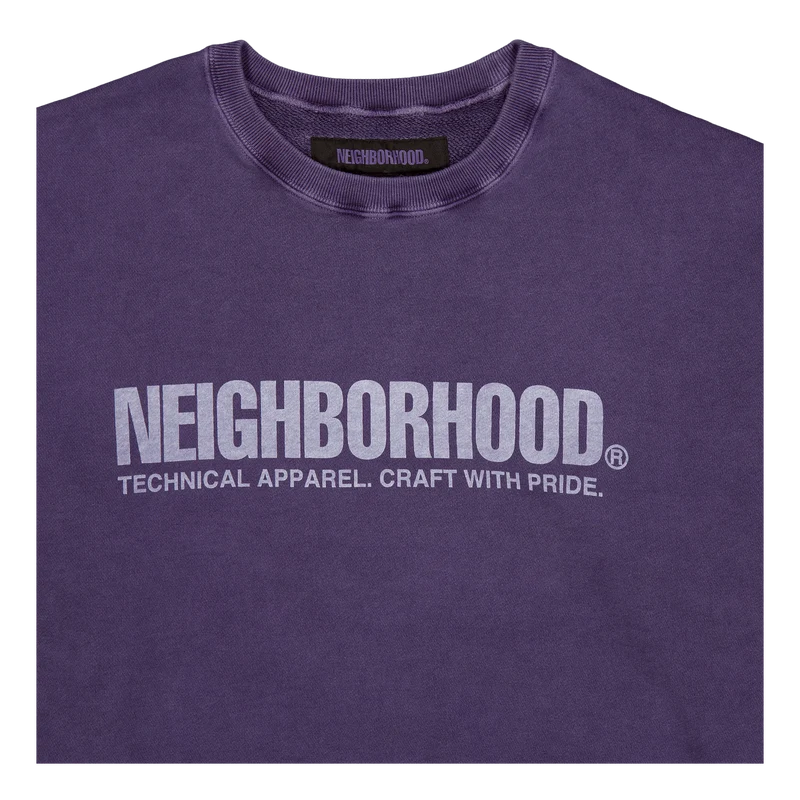 Pigment Dyed Sweatshirt Ls Purple