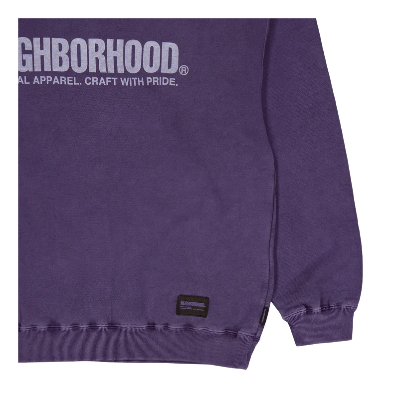 Pigment Dyed Sweatshirt Ls Purple