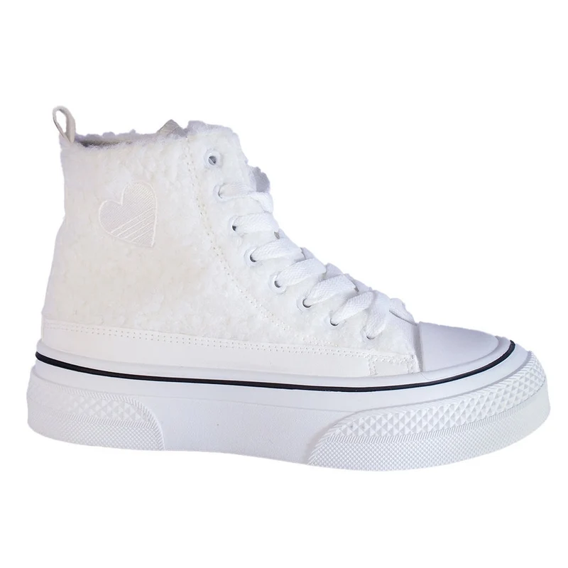 Europeon Union Women White Fur Half Boot #2356