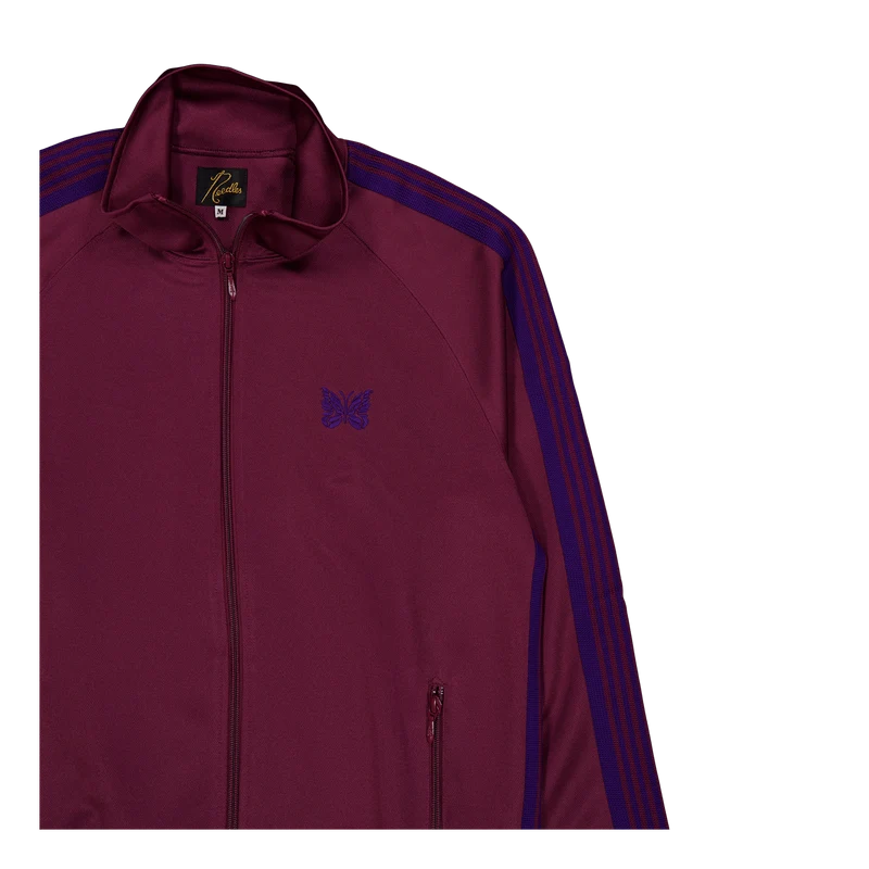 Track Jacket - Poly Smooth Wine