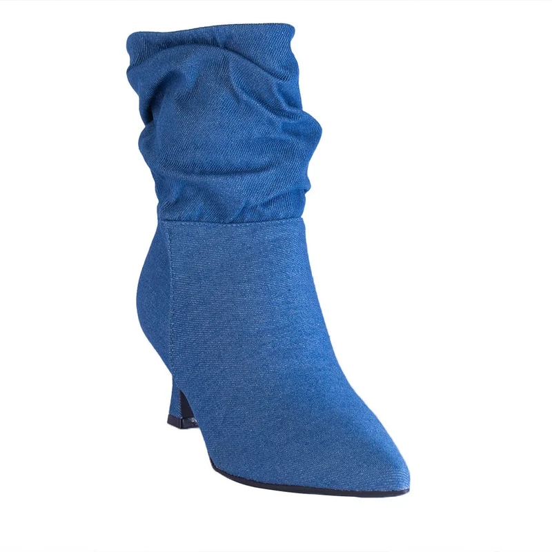 Europeon Union Women Blue Jeans Half Boot #2337