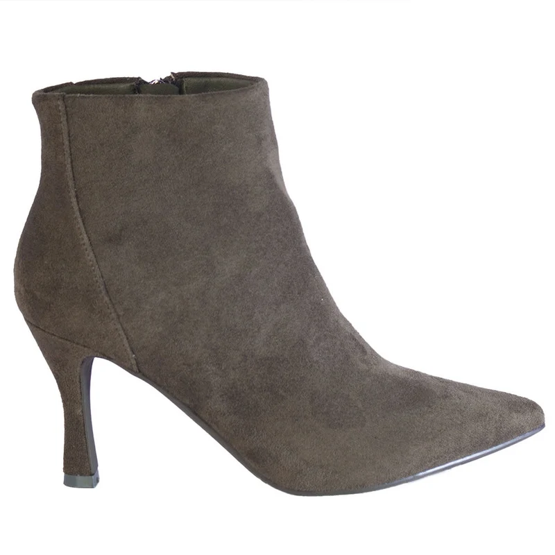 Europeon Union Women Kaki Chamois Half Boot #2327