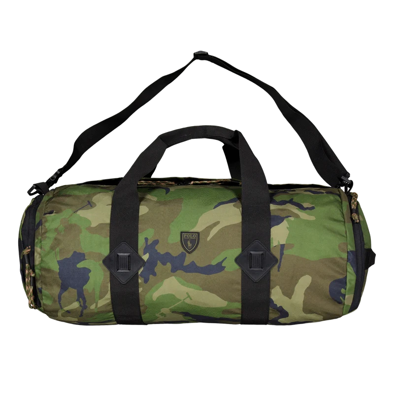 Camo Canvas Packable Duffel Olive Pony Camo