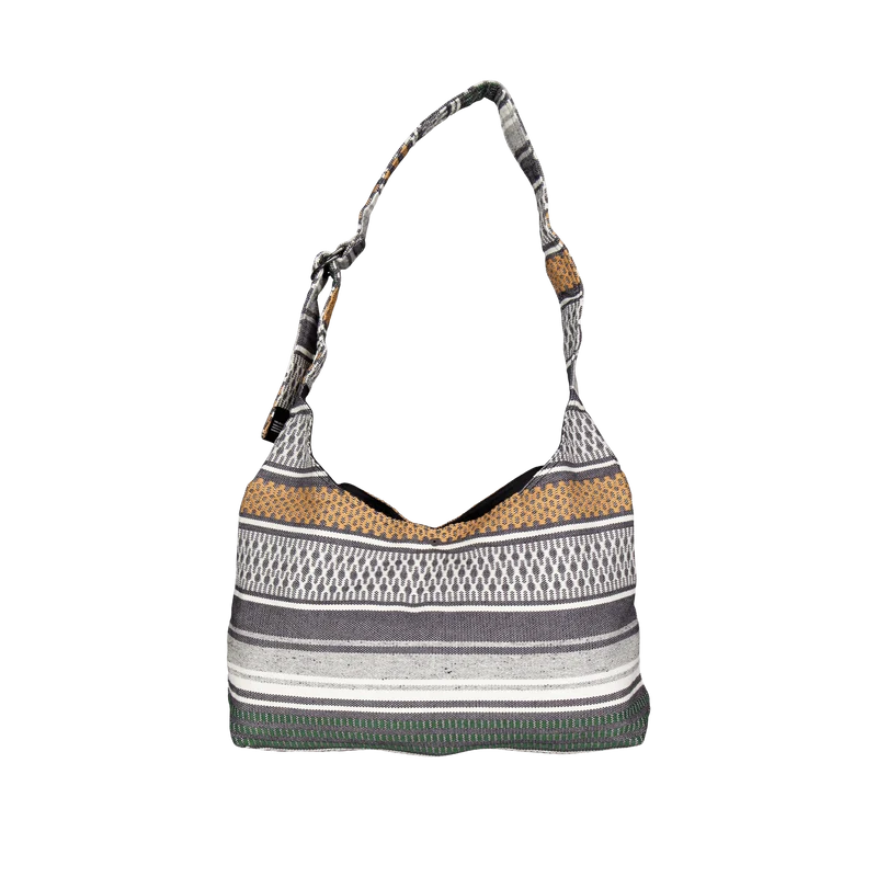 Mexican Blanket Shoulder Bag Gray
