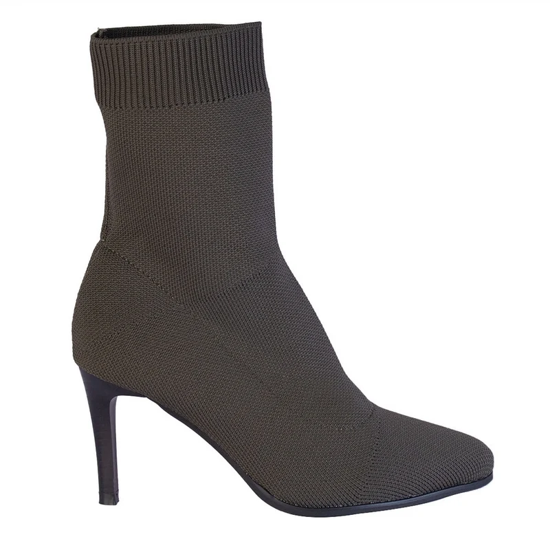 Europeon Union Women Kaki Cloth Half Boot #2266