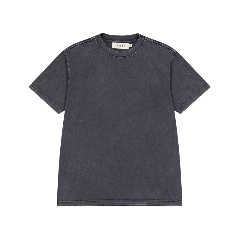 Heavyweight S/s T-black Acid Black Acid