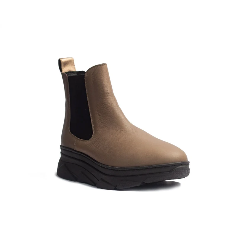 Spanish Women Cafe Leather Half Boot #1524