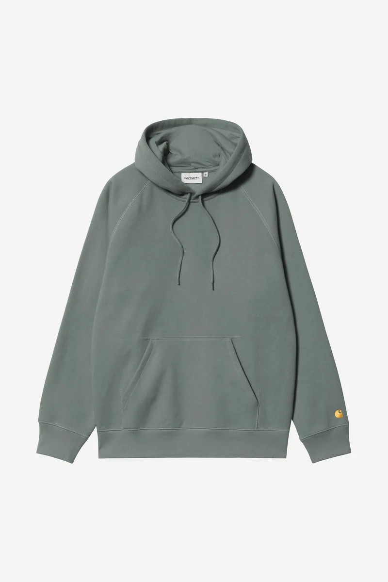 Hooded Chase Sweat velvet green / gold