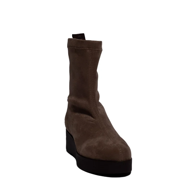 Spanish Women Beige Chamois Half Boot #0364
