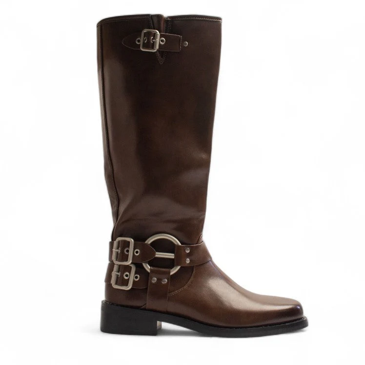 Europeon Union Women Brown Leather Boot #3428