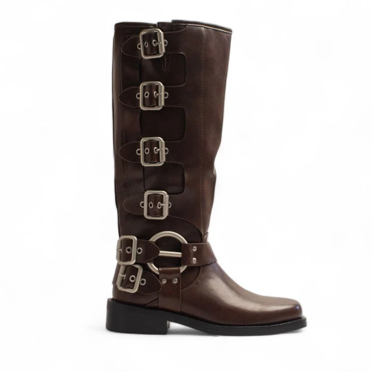 Europeon Union Women Brown Leather Boot #3425