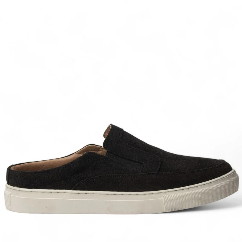 Men Black Chamois Shoes #4572