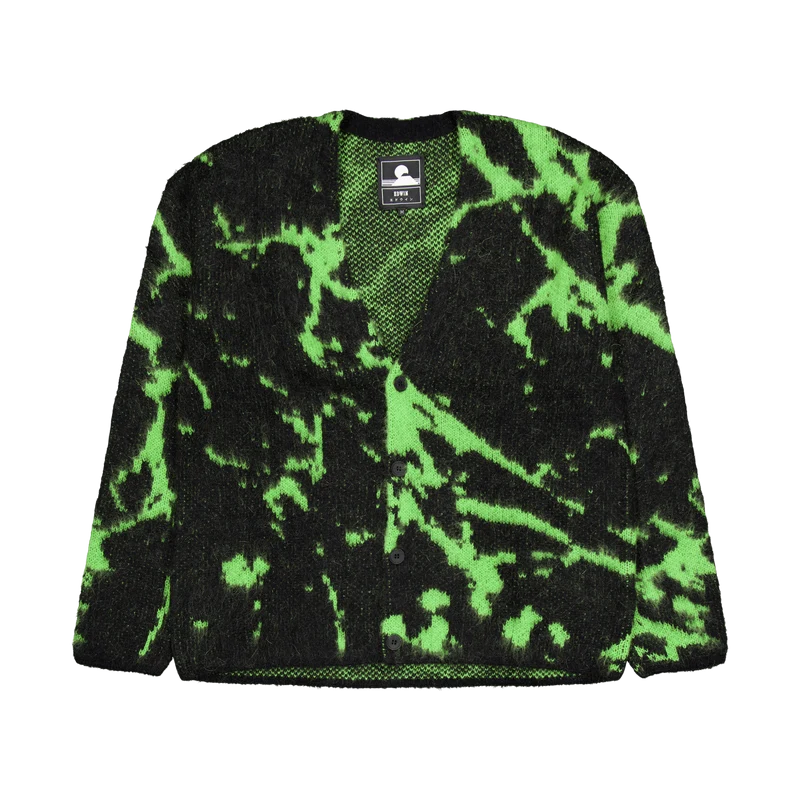 Hiji Cardigan Black/poison Green