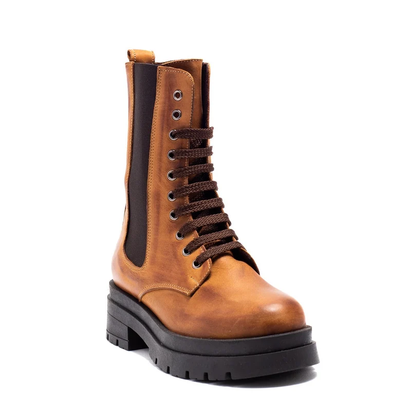 Italian Women Havan Leather Half Boot #0118