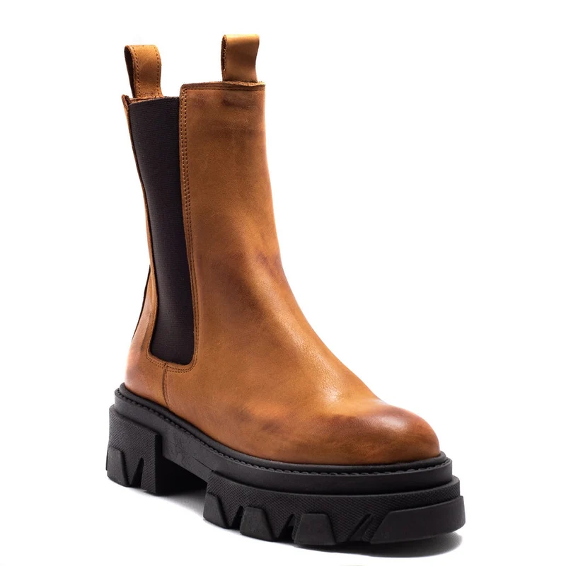 Italian Women Havan Leather Half Boot #0094