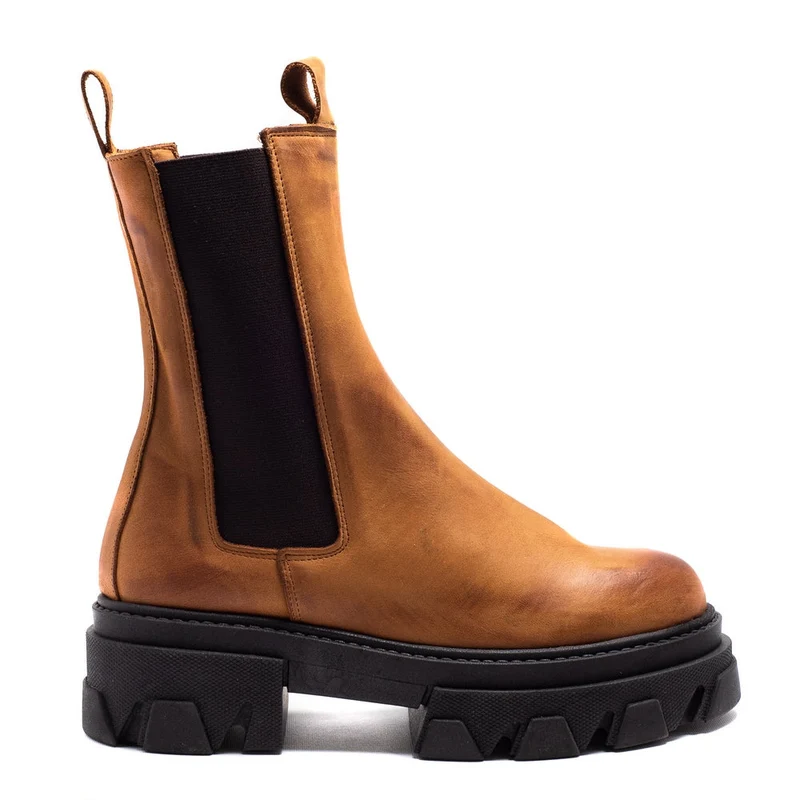 Italian Women Havan Leather Half Boot #0094