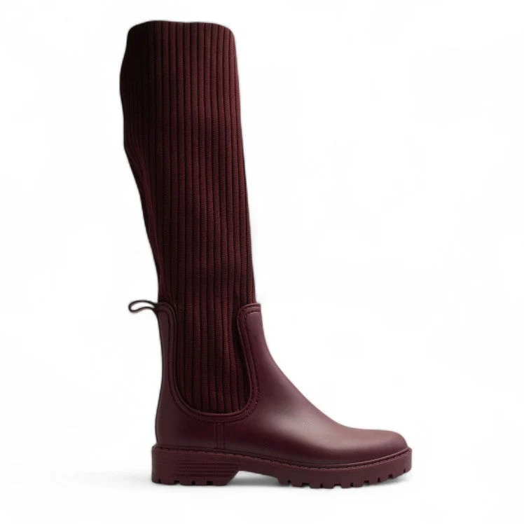 Europeon Union Women Maroon Plastic Boots #3150