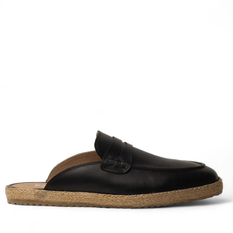 Men Black Leather Shoes #4560