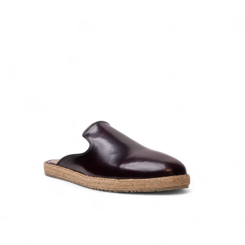 Men Brown Vernis Leather Shoes #4509