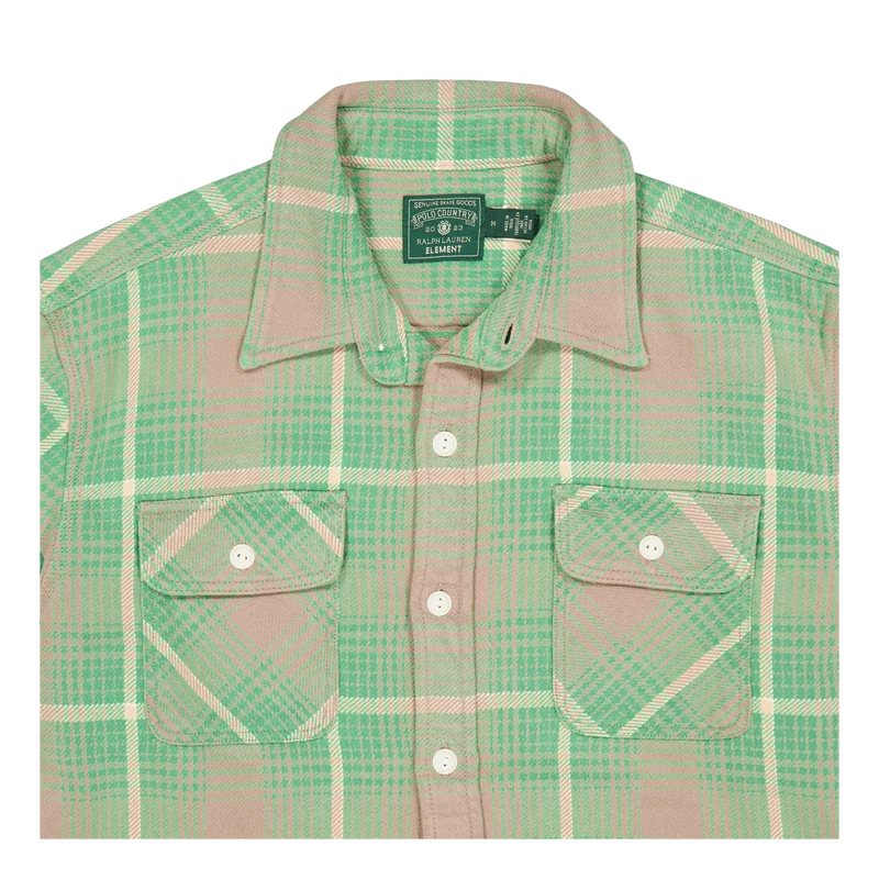 Polo x Element Big Fit Plaid Workshirt 1506 Green/Grey Multi Plaid