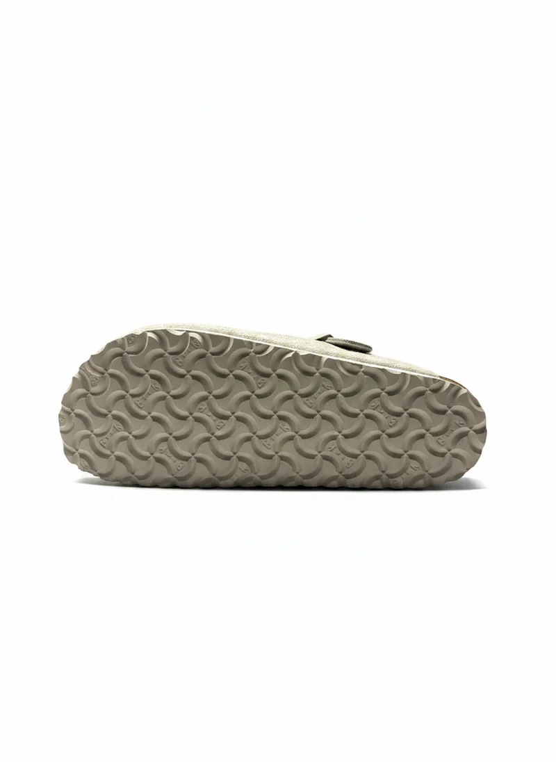 Boston Suede Leather Unisex Narrow oyster