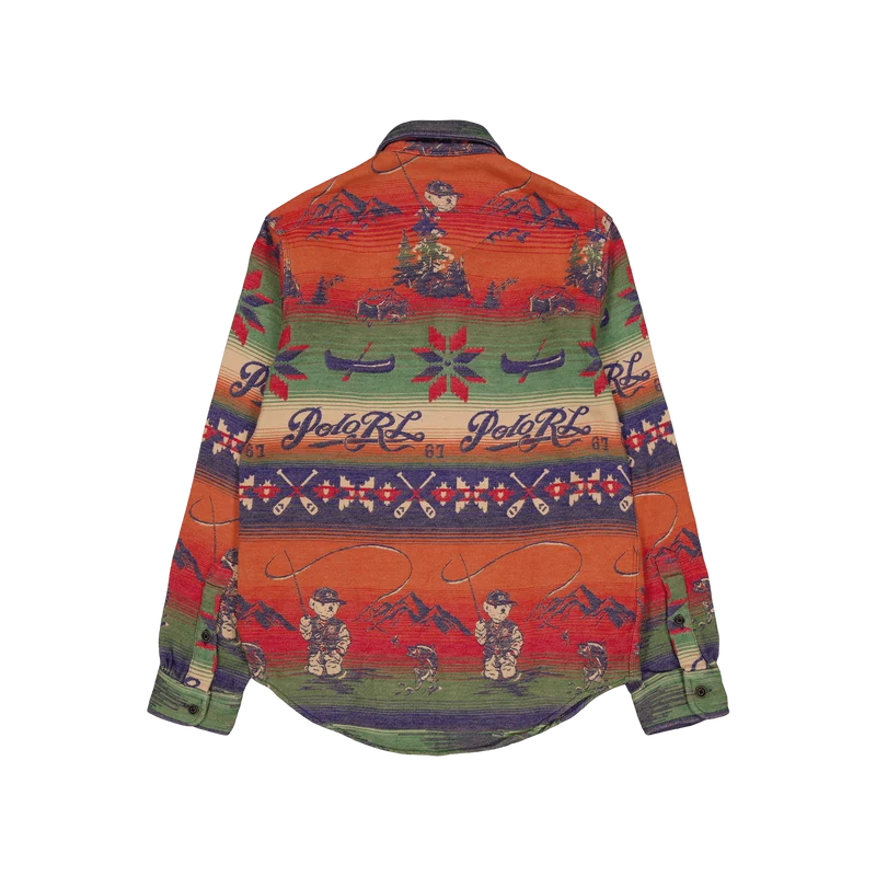 Custom Fit Polo Bear Flannel Workshirt 6202 Fishing Bear Scenic