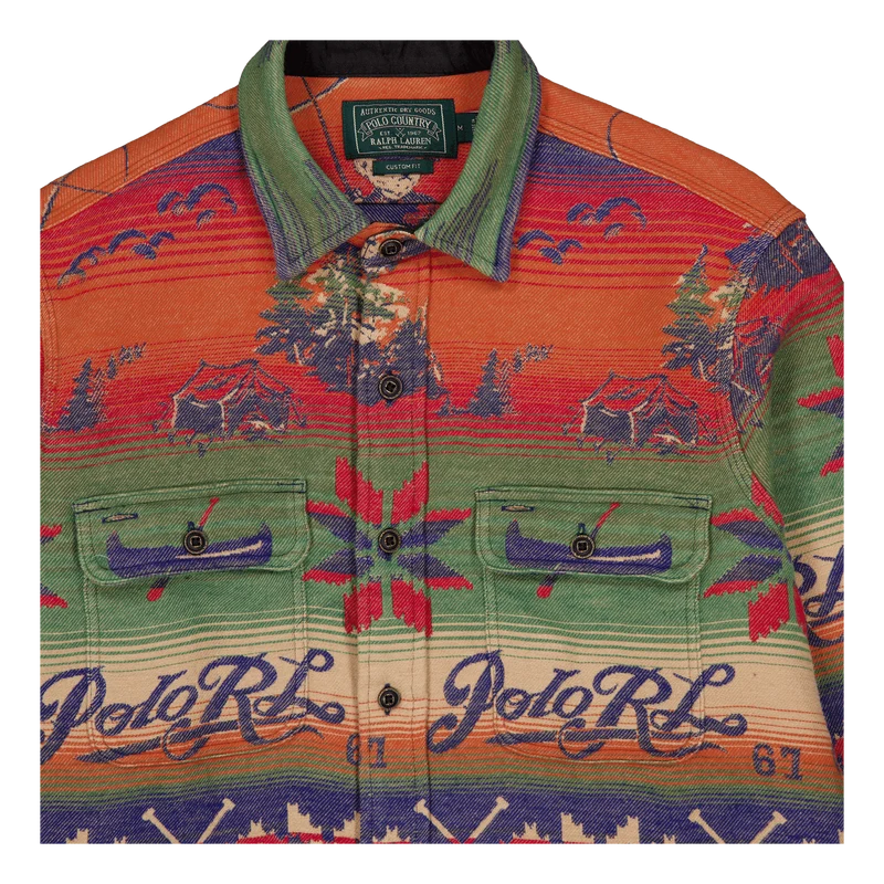 Custom Fit Polo Bear Flannel Workshirt 6202 Fishing Bear Scenic