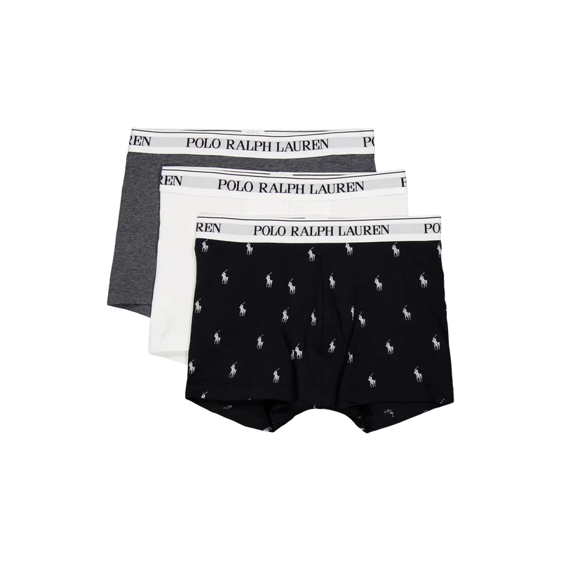 Classic Stretch-Cotton Trunk 3-Pack 3Pk Wht/Chcl Htr/Blk Aopp
