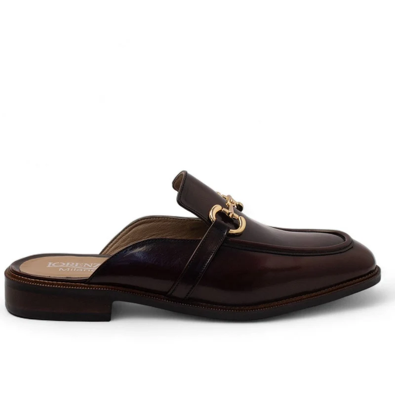 Men Brown Vernis Leather Shoes #4482