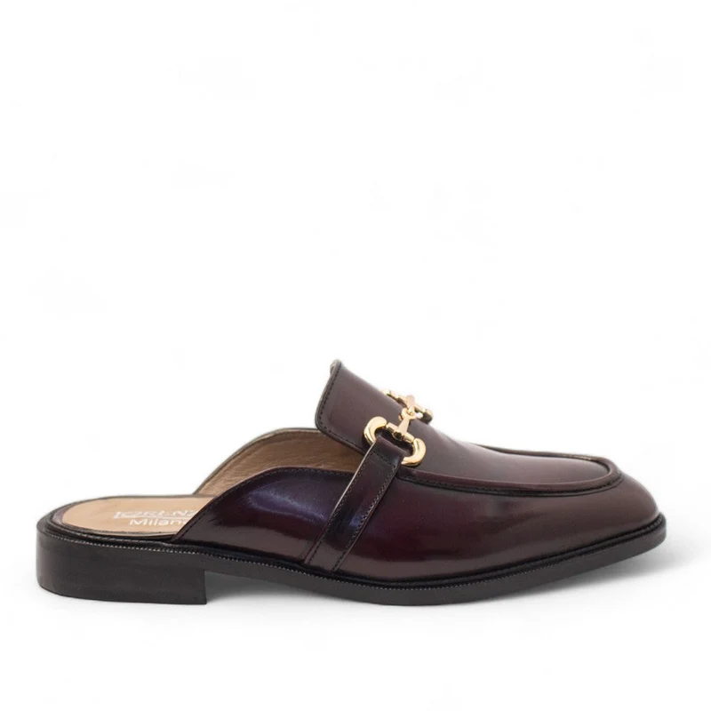Men Maroon Vernis Leather Shoes #4481