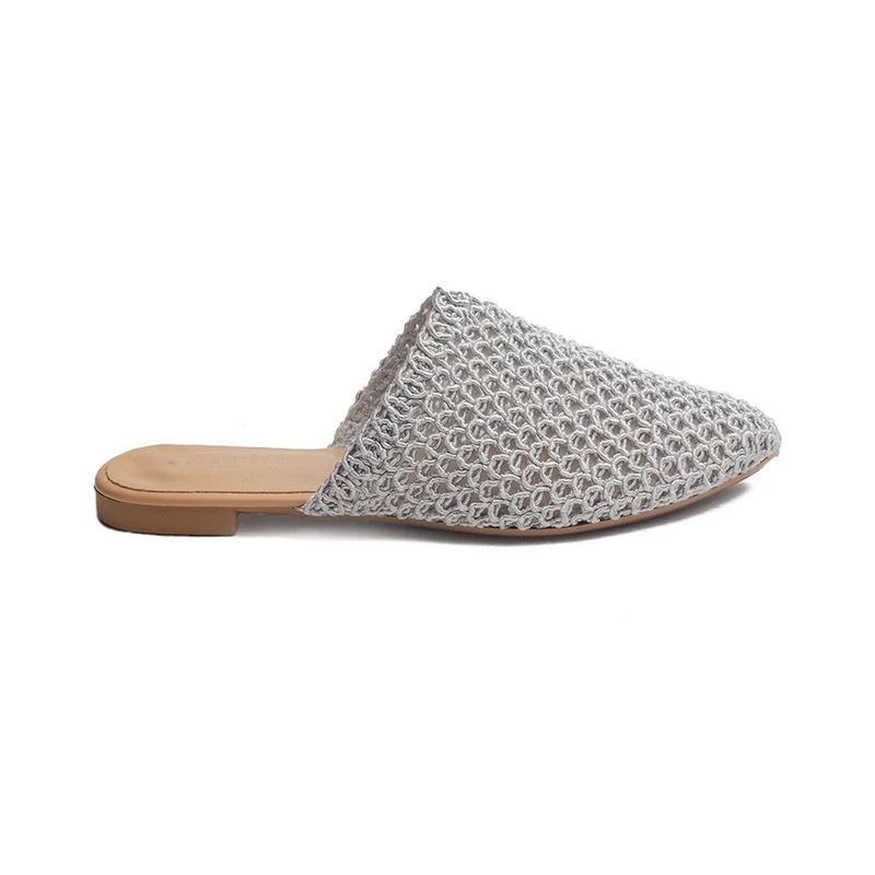 Turkish Women Grey MAGDOOL Mules #1744
