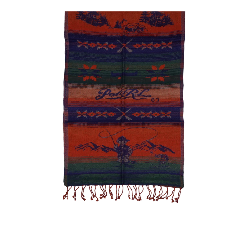 Polo Bear Scenic Wool Scarf Multi