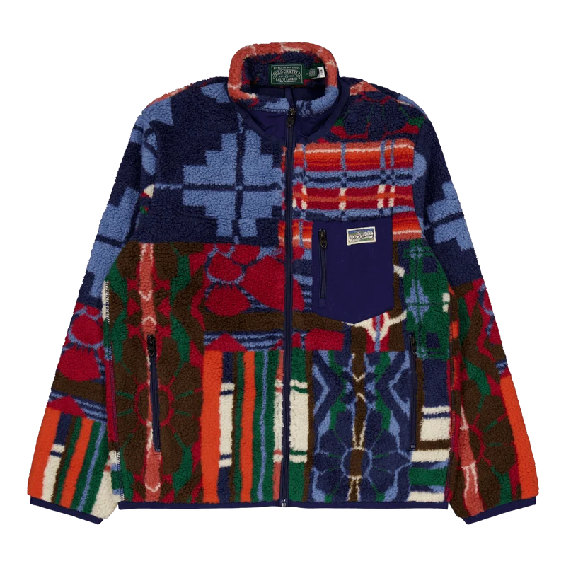 Patchwork Pile Fleece Jacket Pinelodge Patchwork
